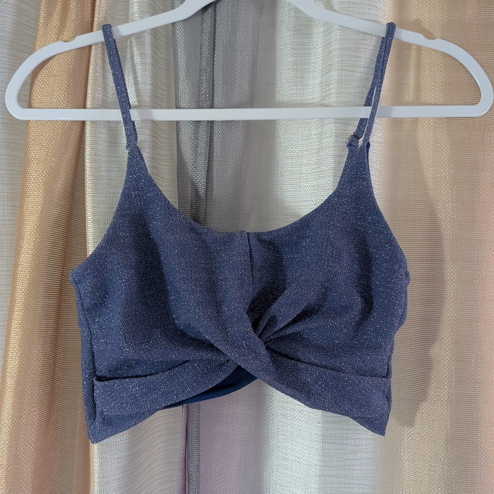🎉 2 for $20 🎉 Beach Riot Sparkling Navy Twist Sports Bra